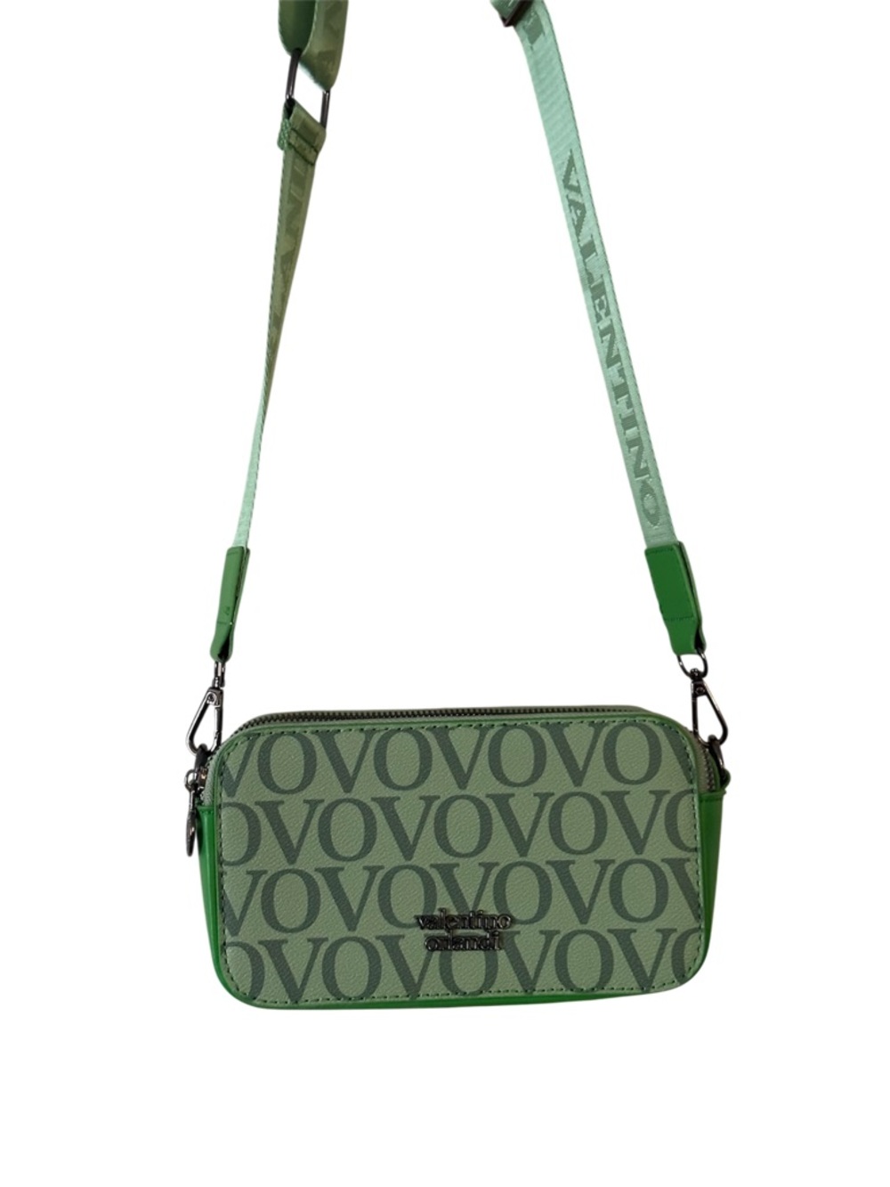 Valentino Orlandi Green Logo Crossbody Bag - Picture 4 of 13